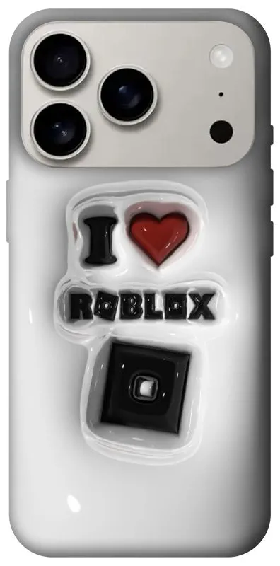 Чехол на Apple iPhone 18 Pro I love Roblox фото 2 из 2
