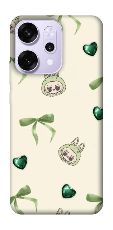 Чохол на Oppo Reno 14 Pro Labubu Green Heart фото 1 з 1