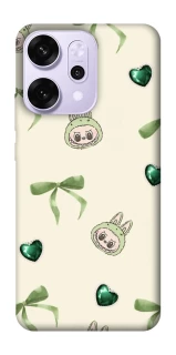 Чехол на Oppo Reno 14 Pro Labubu Green Heart фото 1 из 1