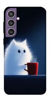 Чехол на Samsung Galaxy S23 FE Чехол кот с кофе фото 1 из 1