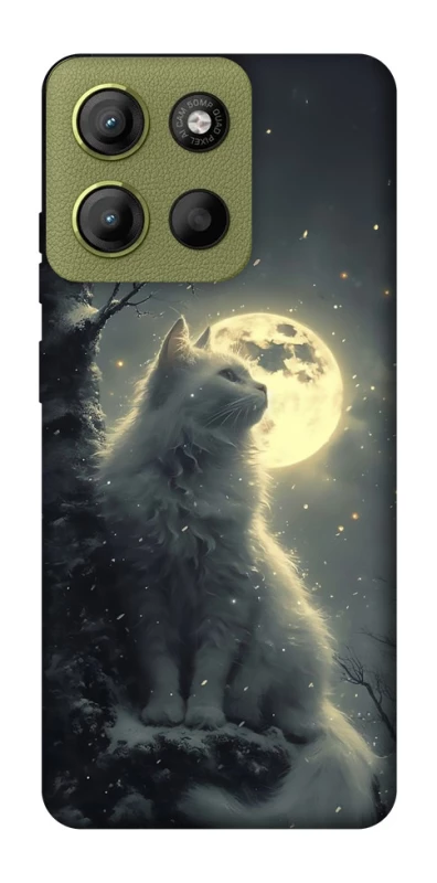 Чохол на Motorola Moto G15 4G Кіт під місяцем фото 1 з 1
