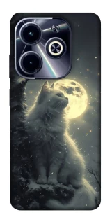 Чехол на Infinix Hot 40i Кот под луной фото 1 из 1