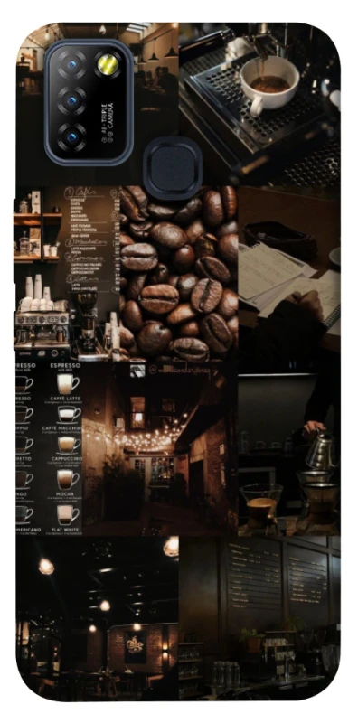 Чохол на Infinix Hot 10 Lite Coffee collage ver.1 фото 1 з 1