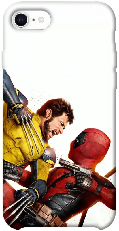 Чехол на Apple iPhone SE (2020) Deadpool and Wolverine фото 1 из 1