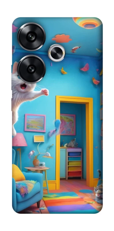 Чохол на Xiaomi Poco F6 crazy cat фото 1 з 1