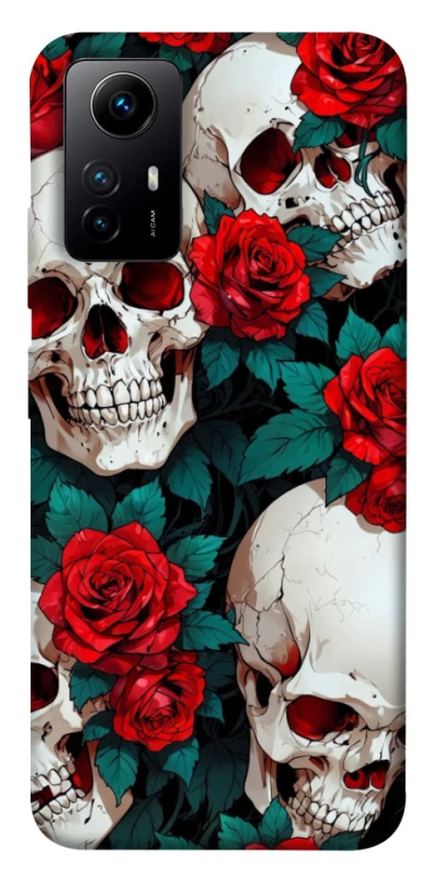 Чохол на Xiaomi Redmi Note 12S skull and rose фото 1 з 1