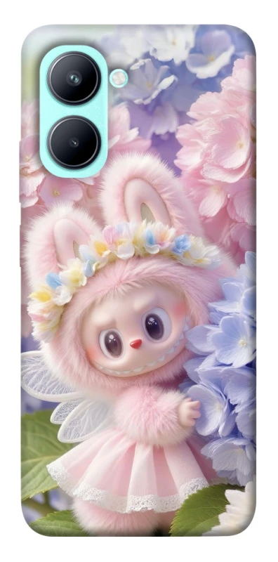 Чохол на Realme C33 Labubu & Flowers ver.1 фото 1 з 1