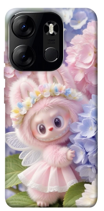 Чохол на Tecno Spark Go 2023 Labubu & Flowers ver.1 фото 1 з 1