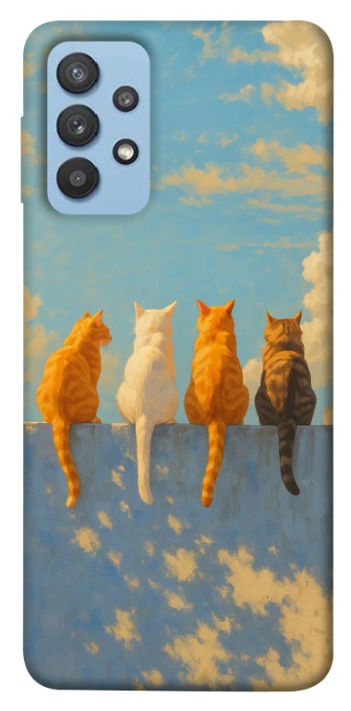 Чохол на Samsung Galaxy M32 cats on wall фото 1 з 1
