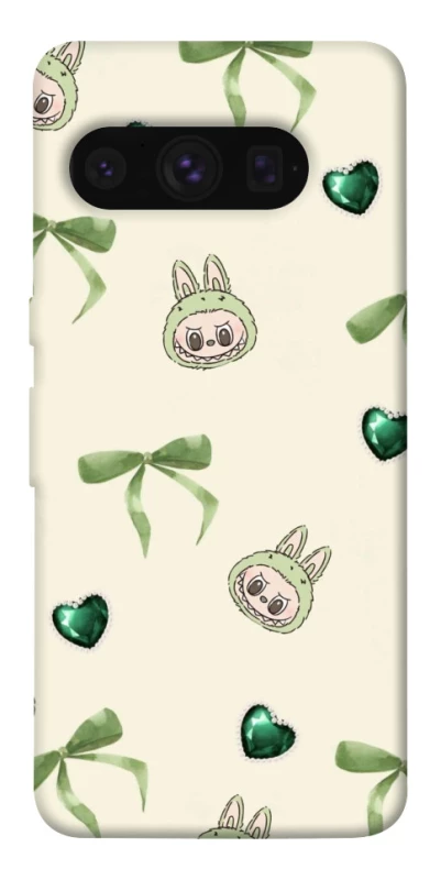 Чехол на Google Pixel 8 Pro Labubu Green Heart фото 1 из 1