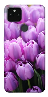 Чехол на Google Pixel 5A Фиолетовые тюльпаны фото 1 из 1
