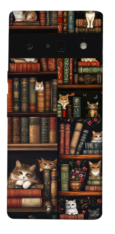 Чехол на Google Pixel 6 Pro Cats & Books фото 1 из 1
