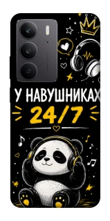 Чехол на Realme C75 У навушниках 24/7 фото 1 из 1