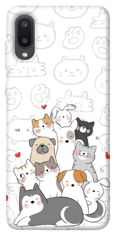 Чохол на Samsung Galaxy A02 Funny Pets фото 1 з 1