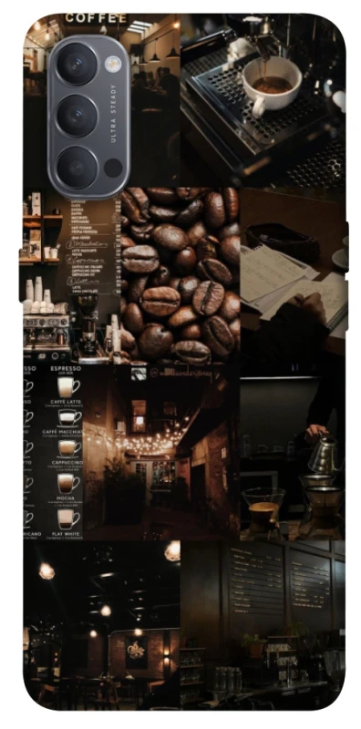Чехол на Oppo Reno 4 Coffee collage ver.1 фото 1 из 1