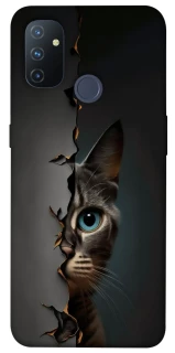 Чехол на OnePlus Nord N100 Кот-подглядыватель v2 фото 1 из 1