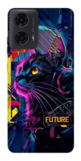 Чехол на Motorola Moto G04 Cyber Cat v2 фото 1 из 1