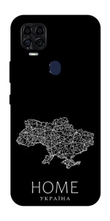 Чехол на ZTE Blade v2020 Ukraine black map фото 1 из 1