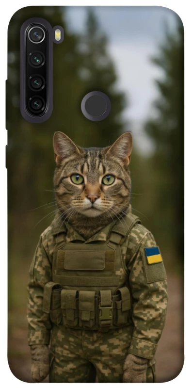 Чехол на Xiaomi Redmi Note 8T Кот защитник фото 1 из 1