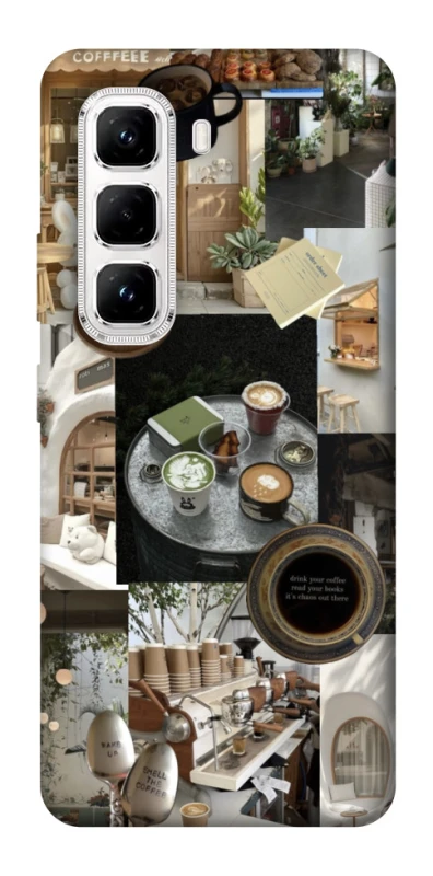 Чохол на Infinix Hot 50 Pro Coffee collage ver.4 фото 1 з 1