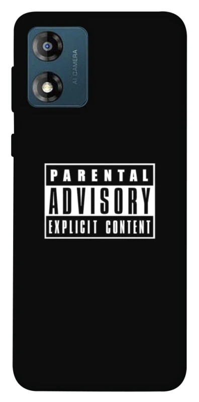 Чохол на Motorola Moto E13 Parental Advisory Label фото 1 Чохол на Motorola Moto E13 Parental Advisory Label фото 1 з 1