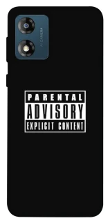 Чохол на Motorola Moto E13 Parental Advisory Label фото 1 Чохол на Motorola Moto E13 Parental Advisory Label фото 1 з 1