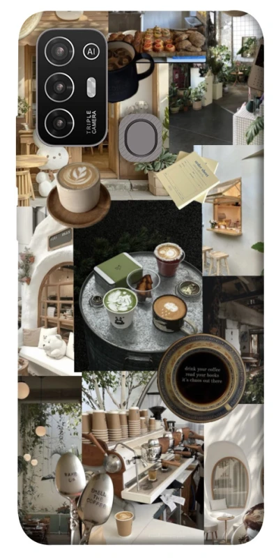 Чехол на ZTE Blade A52 Coffee collage ver.4 фото 1 из 1