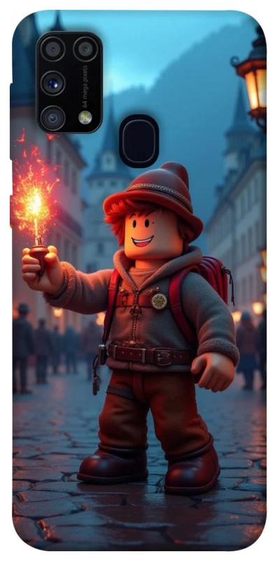 Чохол на Samsung Galaxy M31 Roblox Fire Logo Blue Flames фото 1 з 1