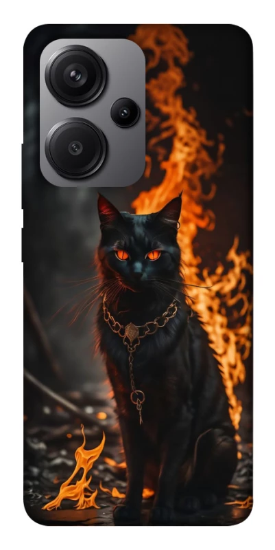 Чехол на Xiaomi Redmi Note 13 Pro+ Огненный кот фото 1 из 1