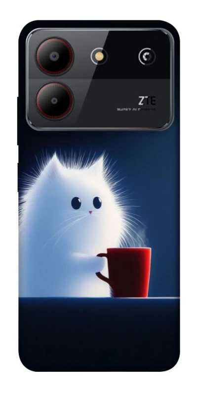 Чохол на ZTE Blade A54 4G Чохол кіт з кавою фото 1 з 1