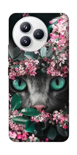 Чохол на Xiaomi Civi 5 Pro Кіт в квітах фото 1 з 1