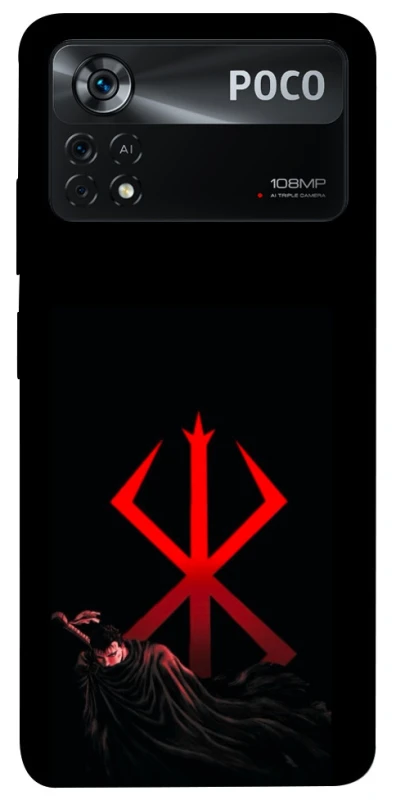 Чохол на Xiaomi Poco X4 Pro 5G Berserk Red Logo фото 1 з 1