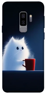 Чехол на Samsung Galaxy S9+ Чехол кот с кофе фото 1 из 1