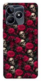 Чехол на Realme C53 Черепа и розы фото 1 из 1