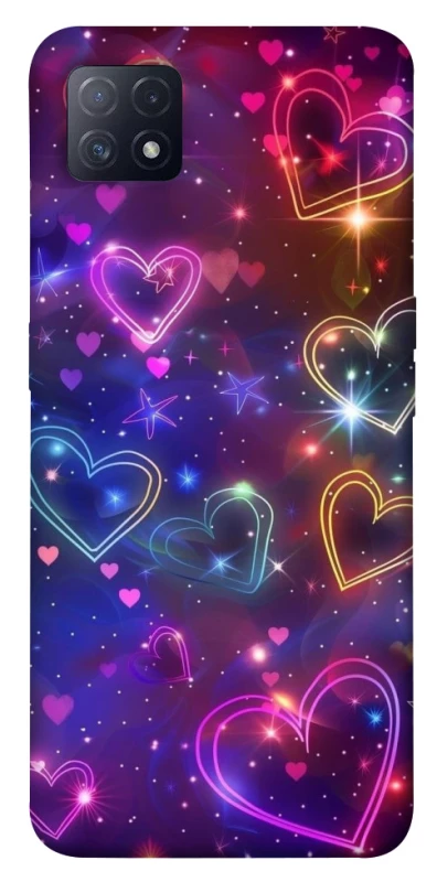 Чехол на Oppo A72 5G / A73 5G Drawn hearts фото 1 из 1