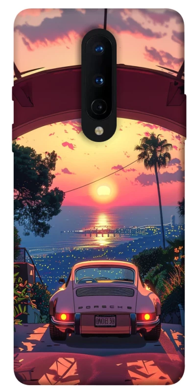 Чохол на OnePlus 8 Porsche at sunset фото 1 з 1