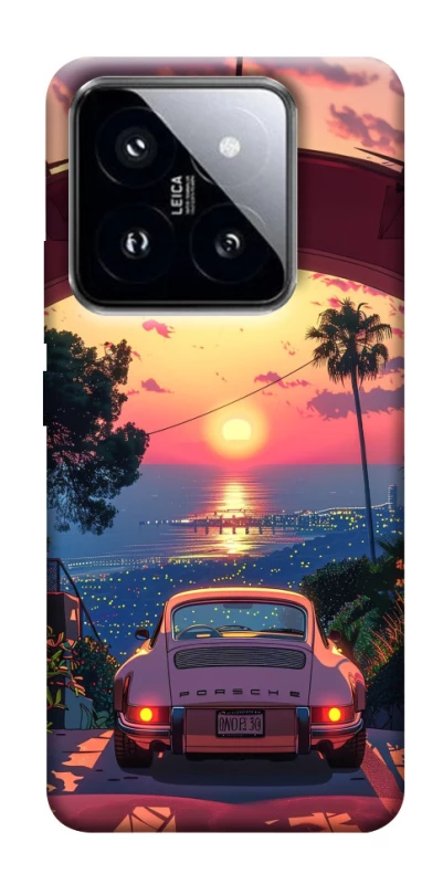 Чехол на Xiaomi 14 Pro Porsche at sunset фото 1 из 1