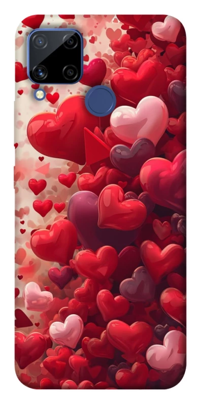 Чохол на Realme C15 Many hearts фото 1 з 1
