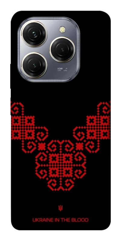 Чохол на TECNO Spark 20 Pro Чорно-червона вишиванка фото 1 з 1