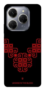 Чохол на TECNO Spark 20 Pro Чорно-червона вишиванка фото 1 з 1