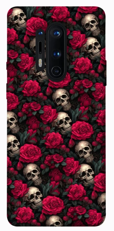 Чохол на OnePlus 8 Pro Черепа та рози фото 1 з 1