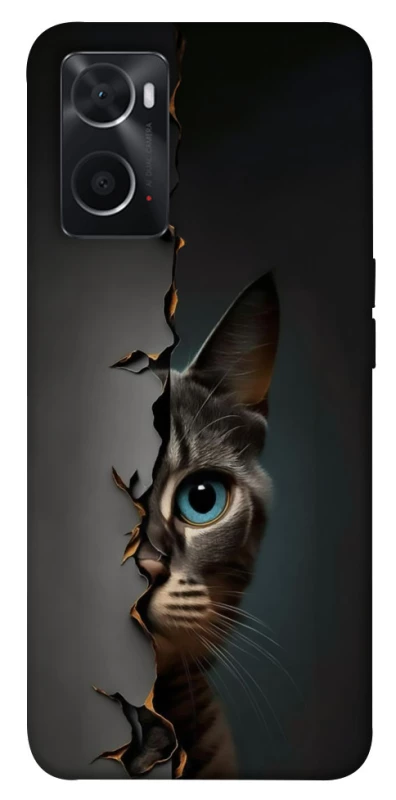 Чехол на Oppo A76 4G Кот-подглядыватель v2 фото 1 из 1