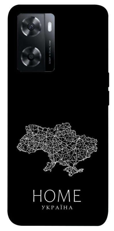 Чохол на Oppo A57s Ukraine black map фото 1 з 1