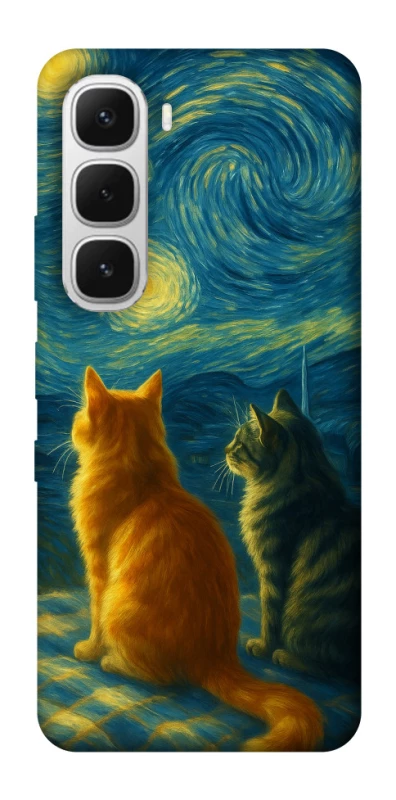 Чохол на Infinix Hot 60i Cats under the stars фото 1 Чохол на Infinix Hot 60i Cats under the stars фото 1 з 1