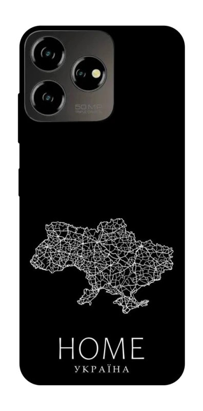 Чохол на ZTE Blade V50 Design 4G Ukraine black map фото 1 з 1
