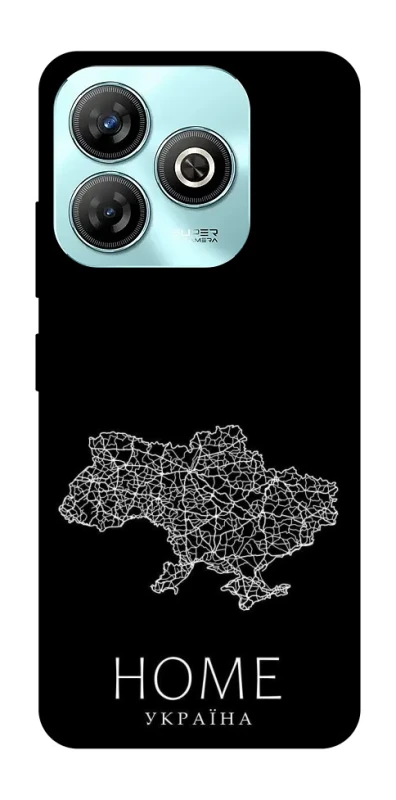 Чохол на ZTE Blade A75 4G Ukraine black map фото 1 з 1