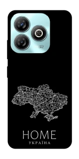 Чохол на ZTE Blade A75 4G Ukraine black map фото 1 з 1