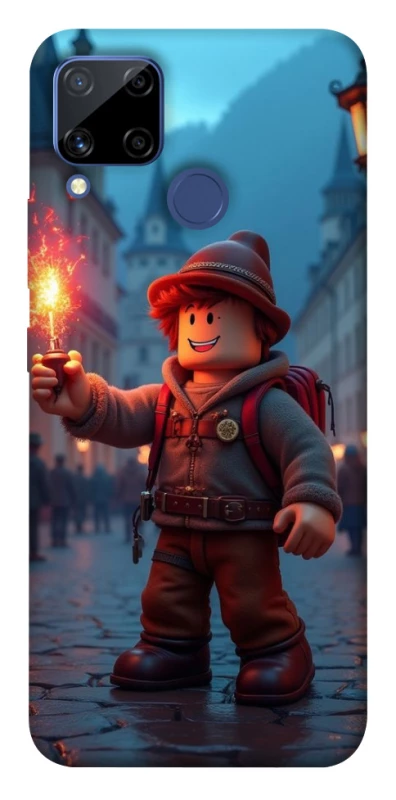 Чехол на Realme C15 Roblox Fire Logo Blue Flames фото 1 из 1