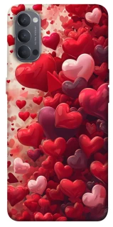 Чехол на Oppo Reno 4 Many hearts фото 1 из 1
