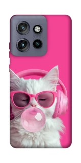 Чохол на Motorola Edge 50 Neo Pink kitty фото 1 Чохол на Motorola Edge 50 Neo Pink kitty фото 1 з 1